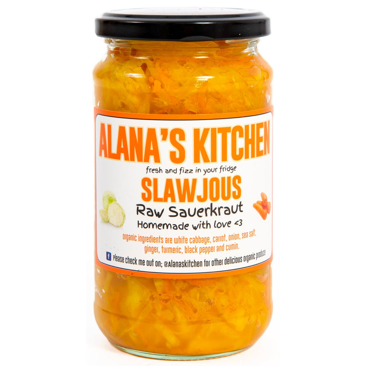 Alanas Kitchen Slawjous Sauerkraut 340g