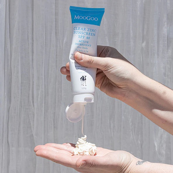 Moo Goo Clear Zinc Sunscreen SPF40 120g