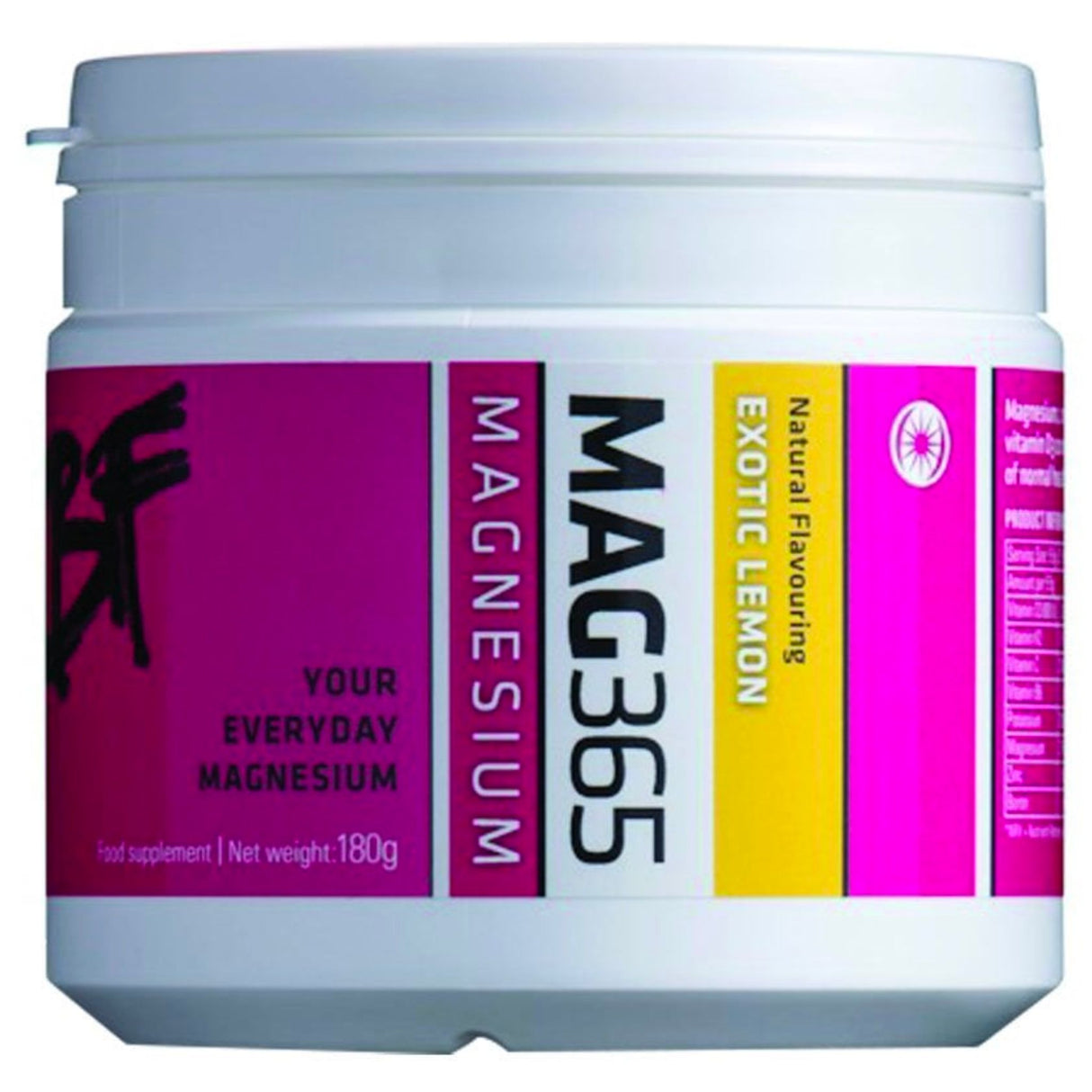 MAG365 Magnesium D3/K2/Zinc Lemon Flavour 180g