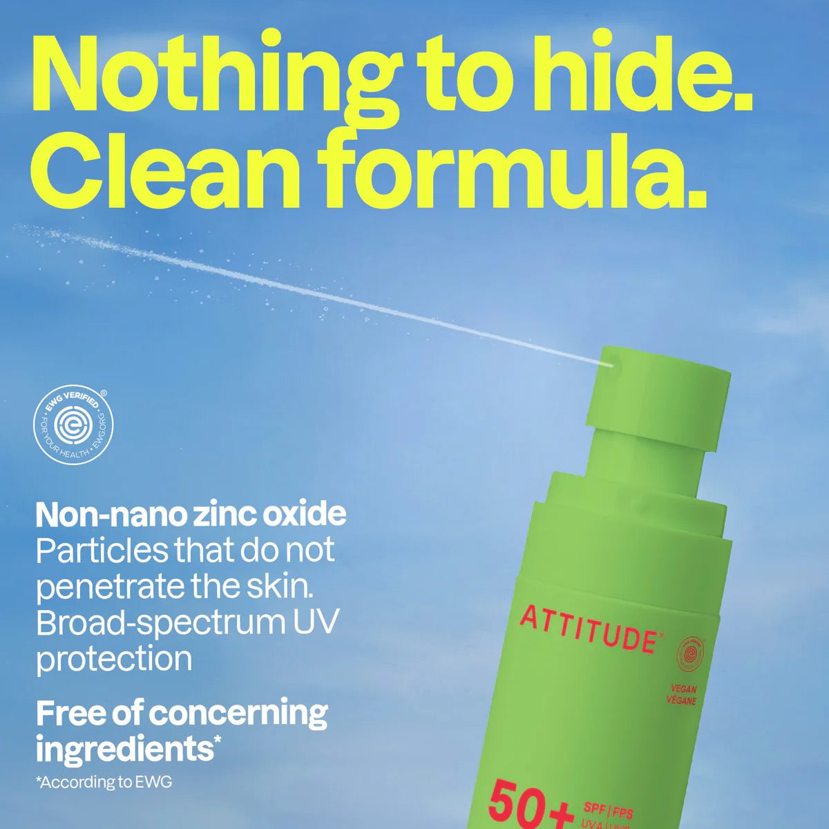 Attitude Sunly 50+SPF Mineral Watermelon + coco 75ml