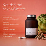 Wild Nutrition Teen Girls Daily Multi Nutrient showing key nutrient benefits.